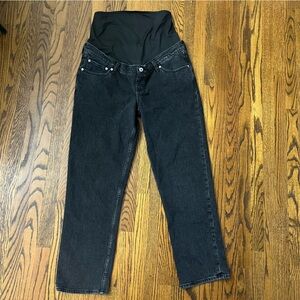 Abercrombie & Fitch Black 90s Straight-Leg Maternity Jeans